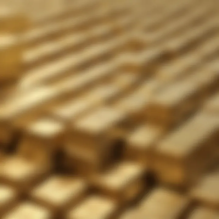 Diverse forms of gold including bars and bullion