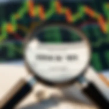 Identifying Undervalued Stocks A magnifying glass focusing on a stock certificate, symbolizing the search for undervalued stocks.