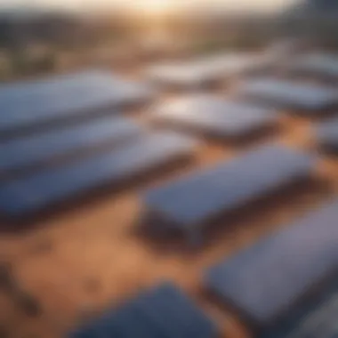 Solar Panel Manufacturing Site An industrial site showcasing solar panel manufacturing