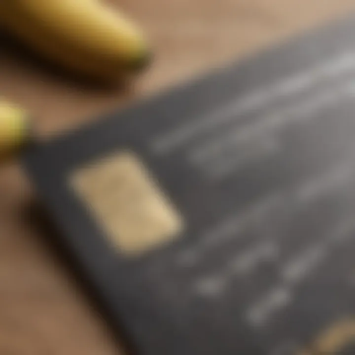 Close-up of a Banana Republic credit card with rewards highlighted