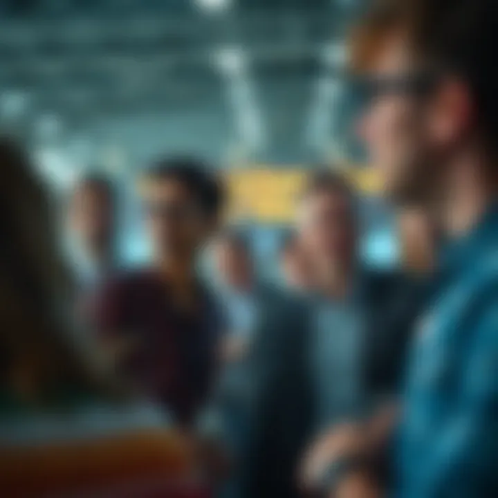 A diverse group of investors contemplating startup opportunities