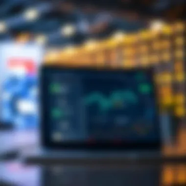 User Experience in Cryptocurrency Mining Platforms User-friendly interface of a mining platform on a laptop