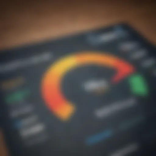 Credit score dashboard showcasing trends and insights