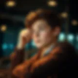 A teenager contemplating financial choices