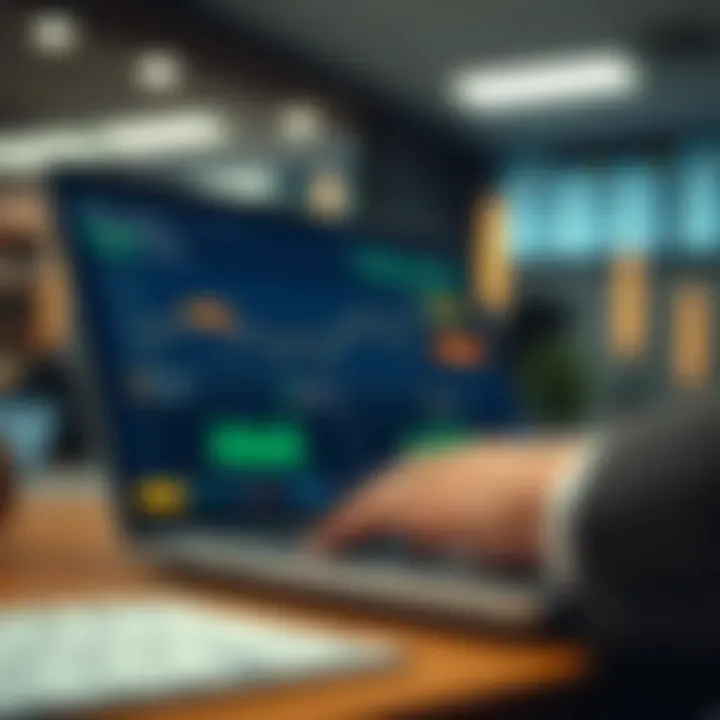 User interface of an online brokerage platform