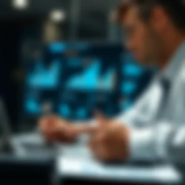 Financial Analysis and Productivity Financial advisor analyzing productivity data