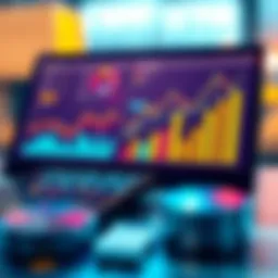 Colorful financial charts illustrating budget allocation