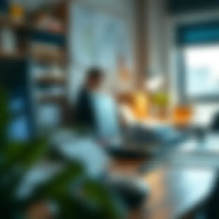 A well-organized workspace with budgeting tools