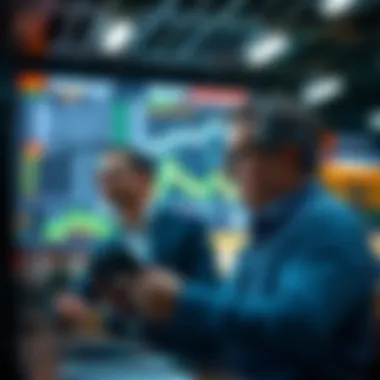 Investors Analyzing Treasury Rate Impacts Visual representation of investors analyzing Treasury rate impacts