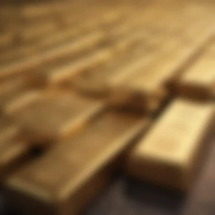 A visual representation of gold bars reflecting economic trends