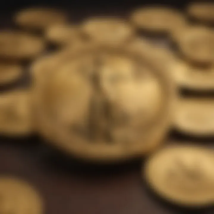 An antique gold coin symbolizing historical value