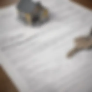 Conceptual image of a house key and a lease document