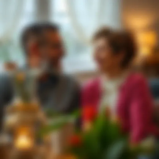 Couple discussing long-term care options