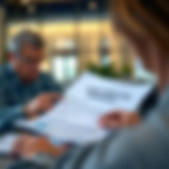 Insurance policy documents being reviewed