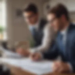 Newlyweds reviewing tax documents together