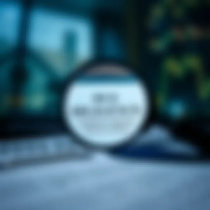 A magnifying glass focusing on a document symbolizing due diligence in lending