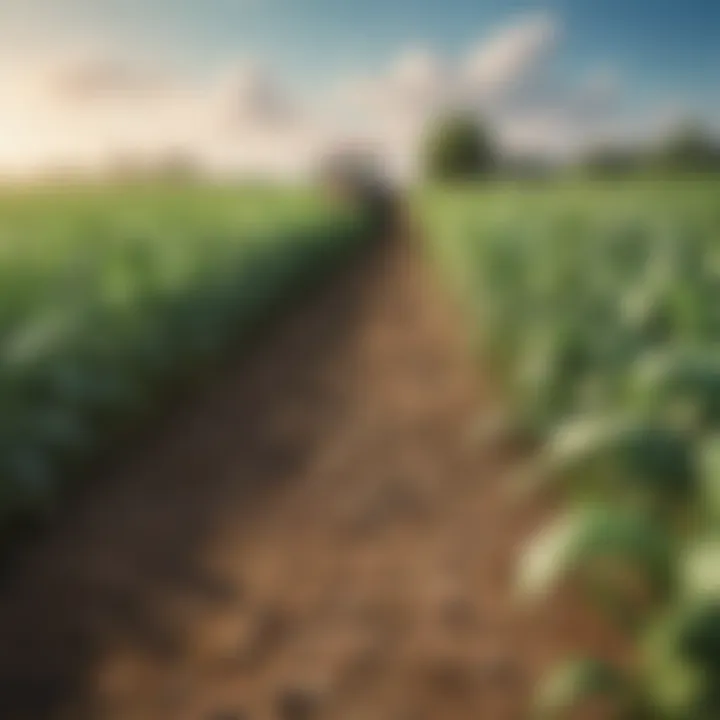 Close-up of crops indicating yield potential and agricultural innovation