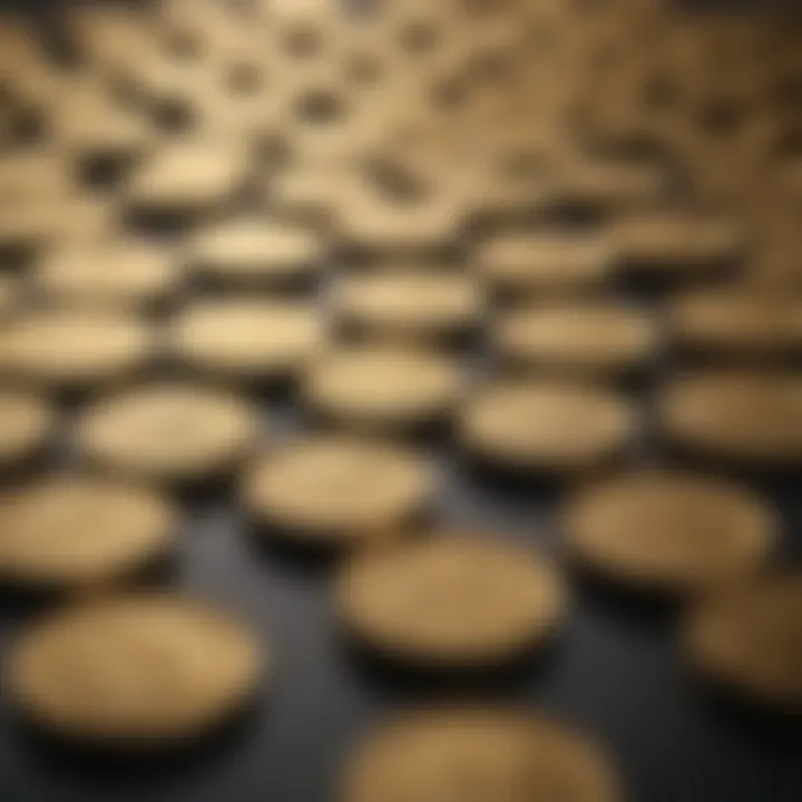 Various gold coins displayed with clarity