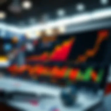 Market Analysis Visualization Visual representation of market analysis with graphs
