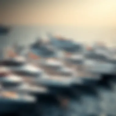 Diverse Fleet of Yachts A diverse fleet of yachts demonstrating various types and sizes available in the market.