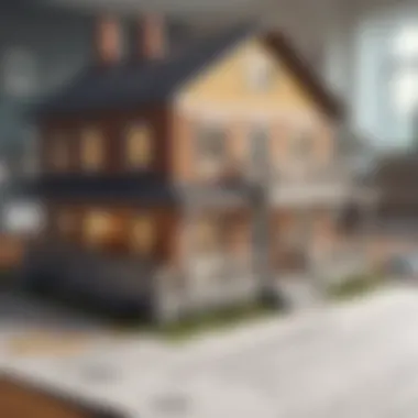 House Under Financial Distress Visual representation of a house under financial distress