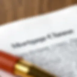 A close-up view of a mortgage agreement highlighting the Quicken mortgagee clause