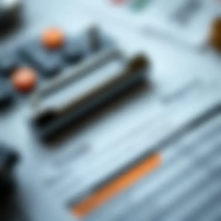 A close-up of a credit report with highlighted sections showing credit score and credit history.