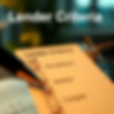 Lender Criteria Checklist A checklist of lender criteria with tick marks next to satisfied requirements.