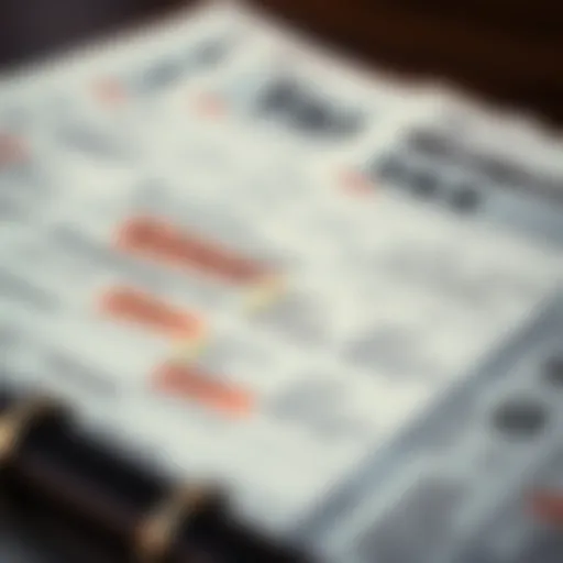 Tax form with highlighted sections relevant to Social Security