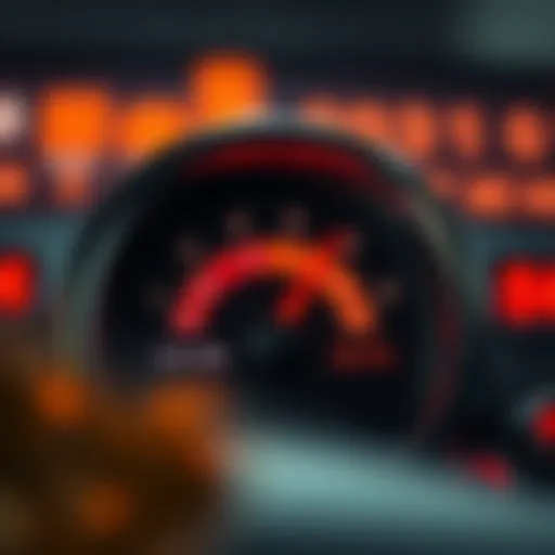 Illustration of a credit score gauge