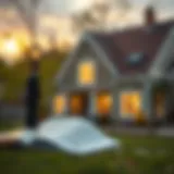 Conceptual depiction of home appraisal during selling